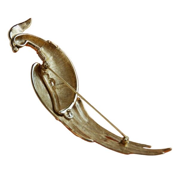 Monet Figural Bird of Paradise Brooch Pin - Picture 2 of 2